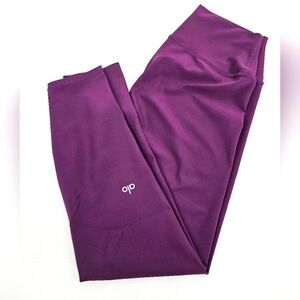 ALO Airlift 7/8 High Rise Leggings Large Dark Plum